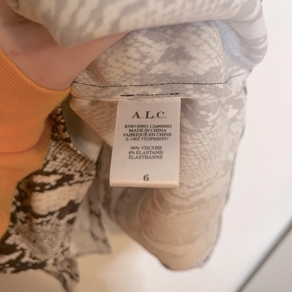 A.L.C. Anise Snake Print Sleeveless Blouse - Picture 8 of 11
